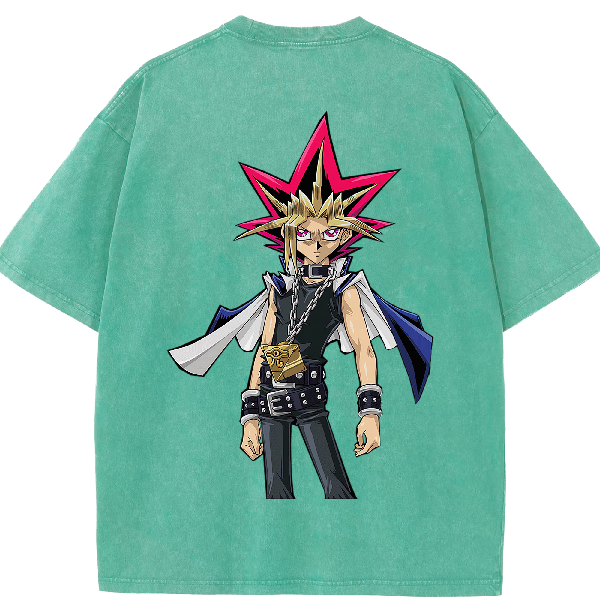 （画像用） 遊☆戯☆王 Yu-Gi-Oh! 綿100% ヴィンテージ風 半袖Tシャツ（背面プリント）